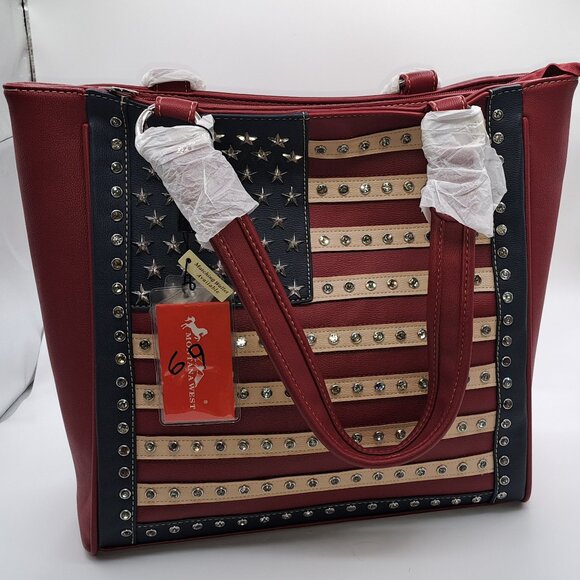Montana West USA Flag Large tote - Picture 1 of 3